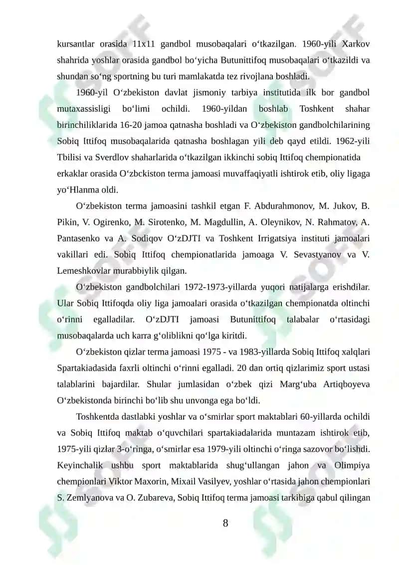 Qo‘l to‘pi o‘yinining tarixi, qoidalari, texnikasi va taktikasining tasnifi 8