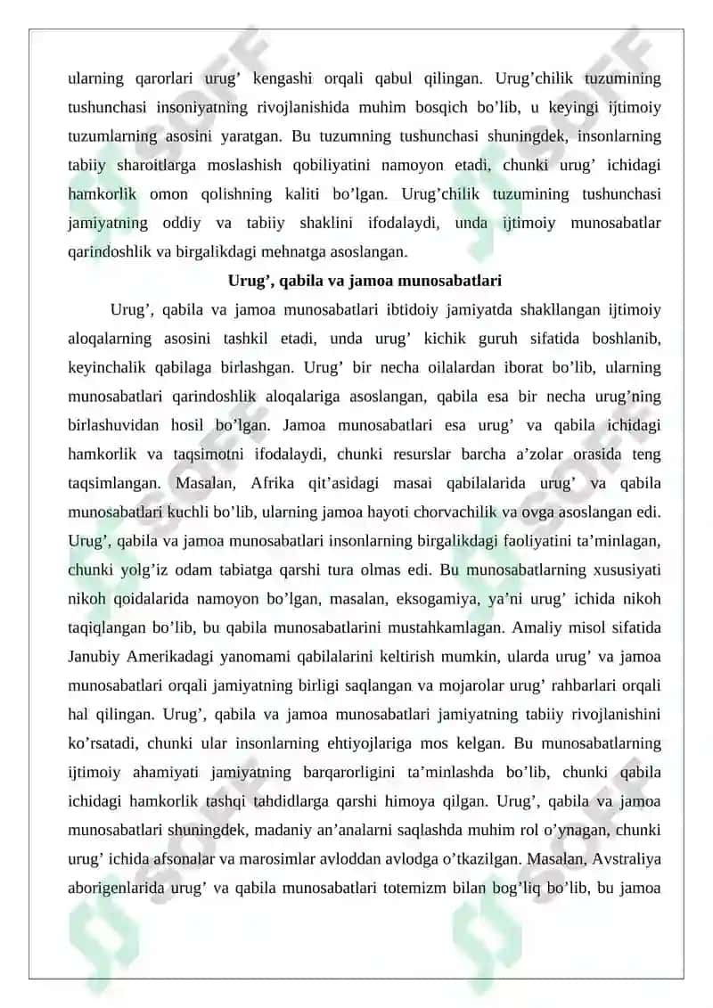Ibtidoiy jamiyat, uning tabiati va xususiyatlari 8