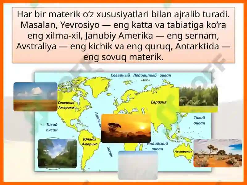 Geografiya bo'yicha takrorlash 8