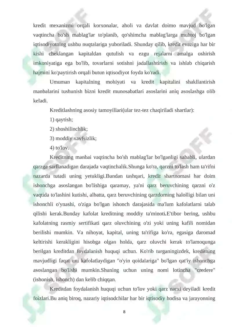 XALQARO MOLIYA BOZORI VA UNING SEGMENTATSIYASI 8