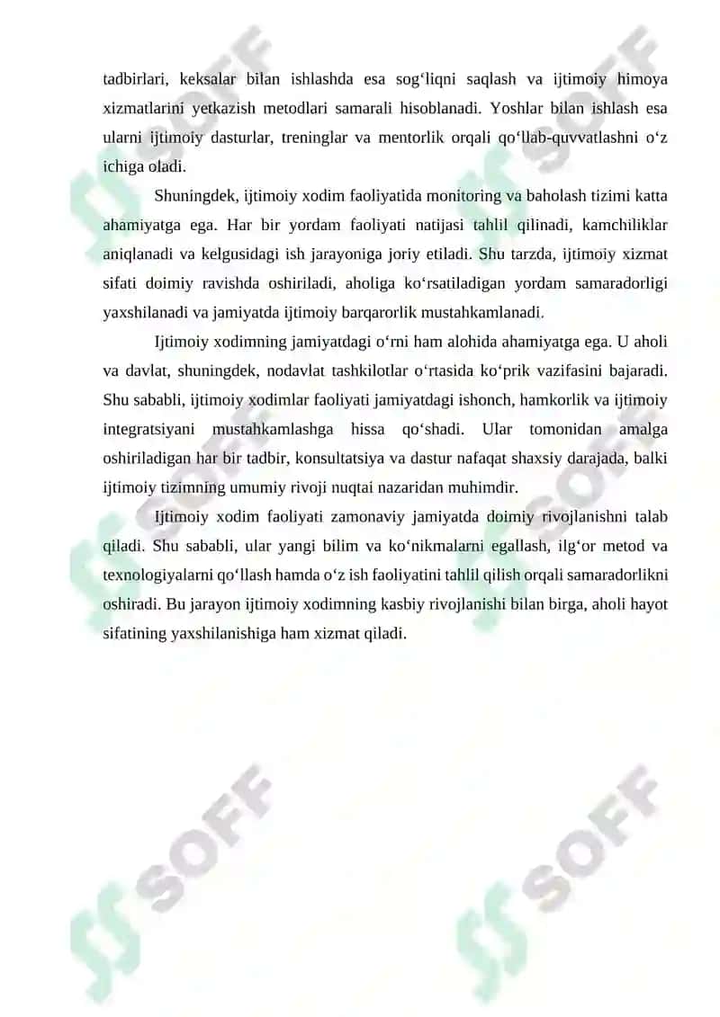 Aholini turli guruhlari bilan ishlashda ijtimoiy xodimning maqsad va vazifalari 8