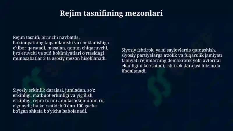 Siyosiy rejim haqida umumiy tushuncha 8
