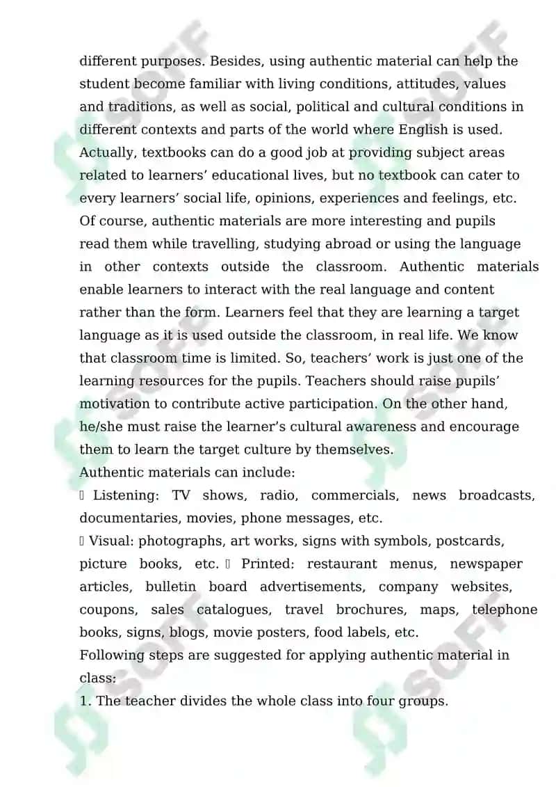 Theoretical background of teaching listening and use of authentic materials 8