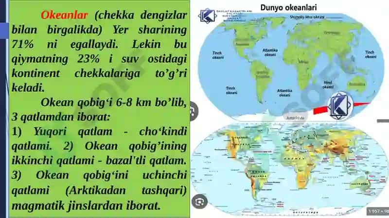 Yer tuzilishi haqida umumiy tushunchalar 8