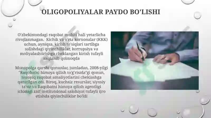 O'zbekistonda Raqobatchilik Muhitining Shakllanishi va Monopoliyaga Qarsh Qonun 8