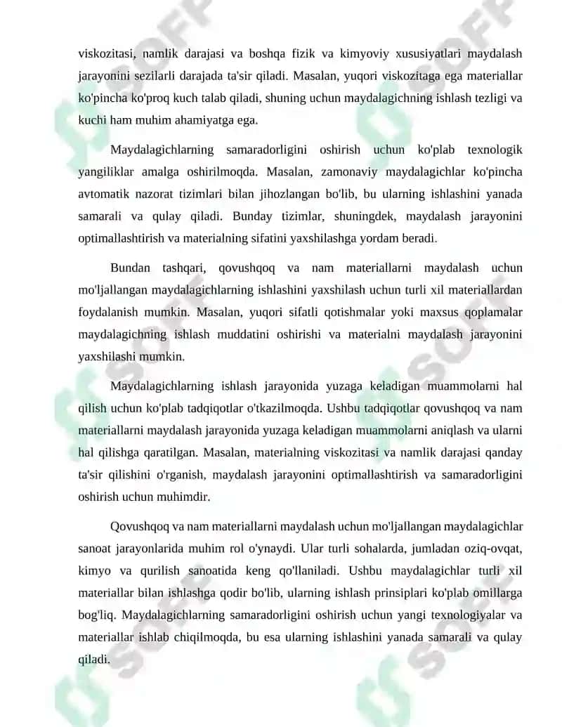 Maydalagichlar turlari 8