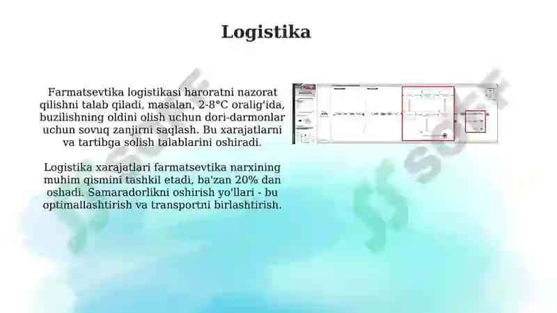 Farmatsevtik ishlab chiqarish jarayoning tashkiliy tuzilishi 8