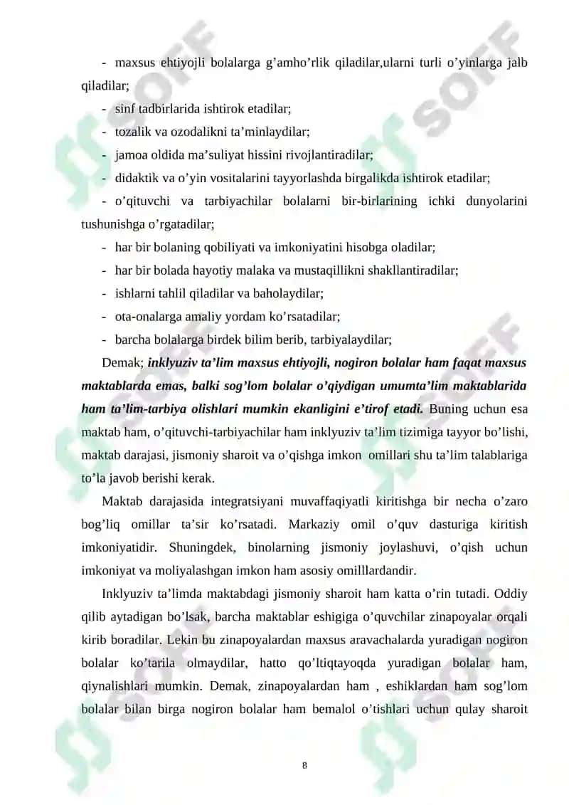 INKLYUZIV TA’LIM KURSI 8