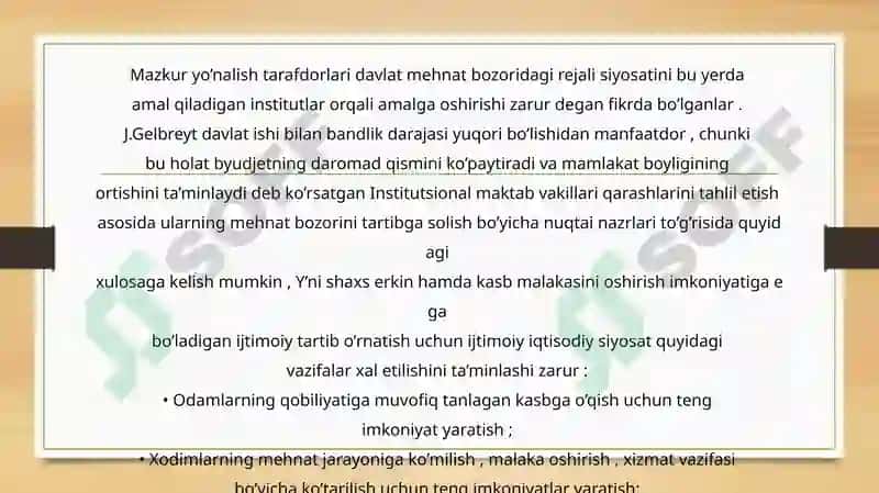 Ishsizlikning kelib chiqish sabablar va namoyon bolish shakllari 8