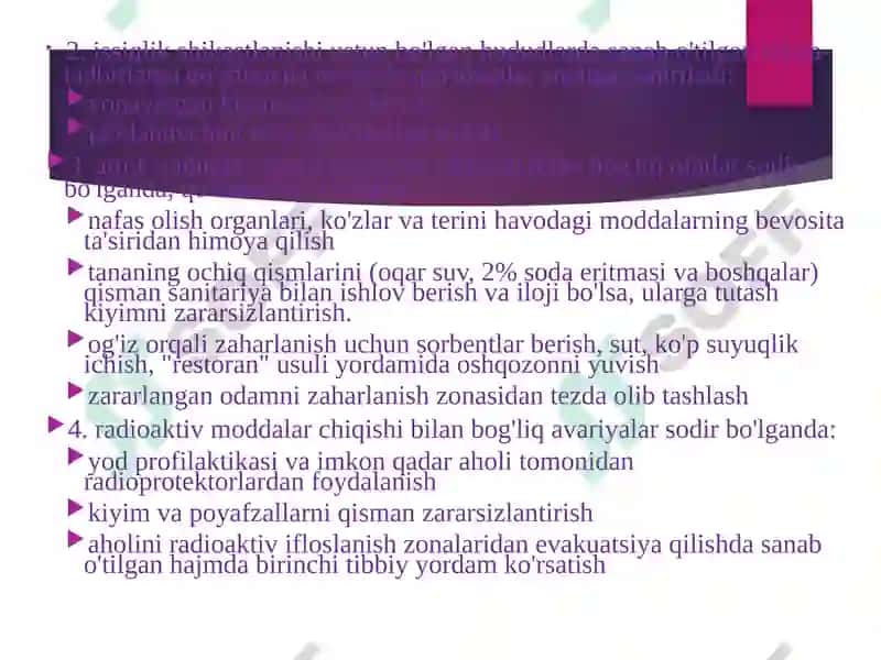 Favqulodda vaziyatlar va ofatlarda tez yordam va shoshilinch tibbiy yordamni tashkil etish 8
