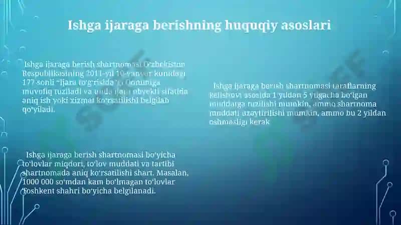 Ishga Ijara va Foydaga Ijara 8