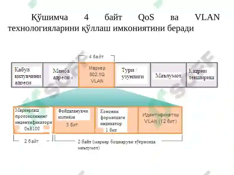 Ethernet тармоқ тузилмаси 8