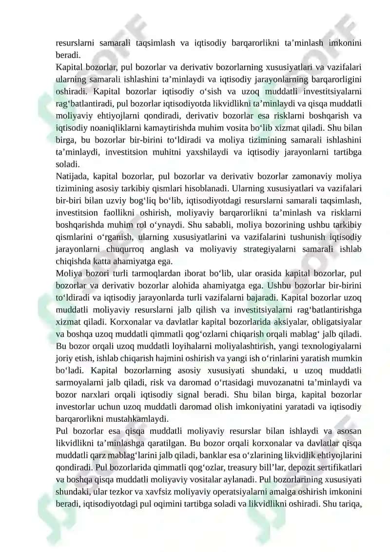 Moliya Bozorlari Rivojlanishning Tendensiyalari 8