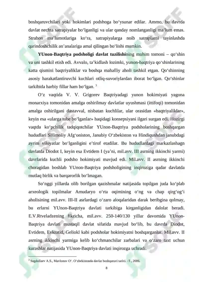 SALAVKIYLAR, PARFIYA VA YUNON-BAQTRIYA DAVLATLARI 8