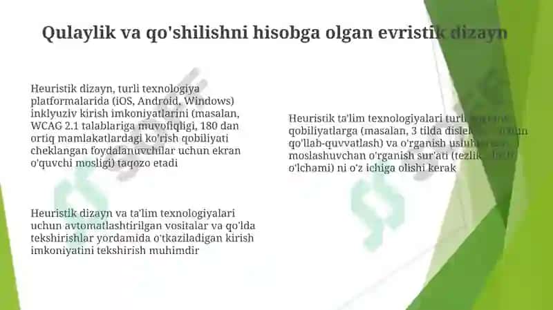 Heuristik ta'lim texnologiyalari asosida o'qitish 8