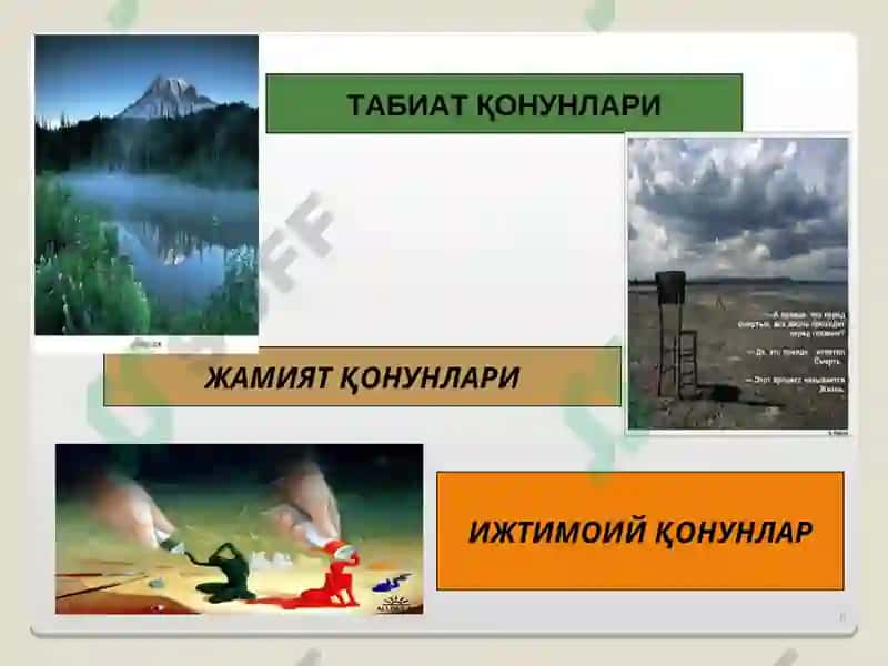 Оламнинг универсал алоқалари ва ривожланиш. Фалсафанинг қонун ва категориялари 8