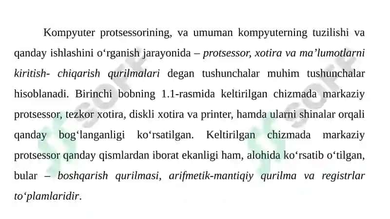 Kompyuter markaziy protsessorining vazifasi 8