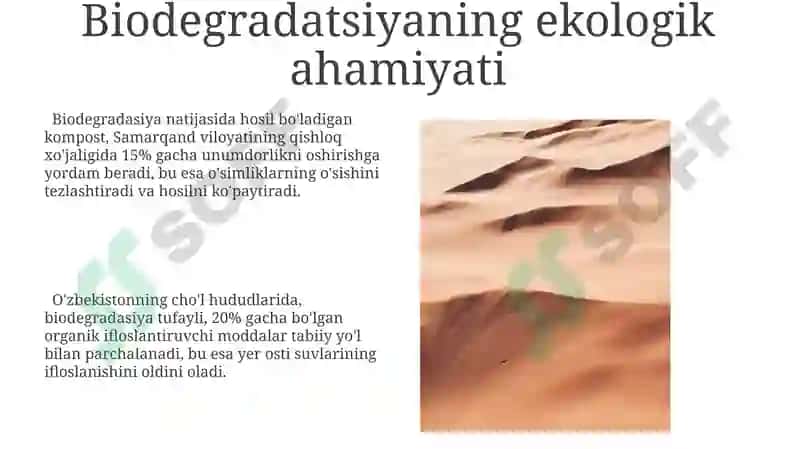 Biodegradatsiyani keltirib chiqaradigan omillar 8