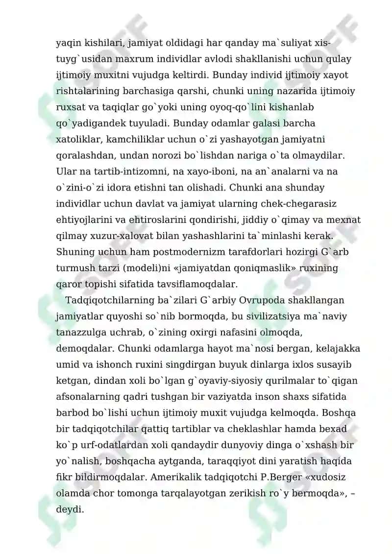 XX asr va yangi asrdagi majorolarning mafkuraviy harakatlar 8
