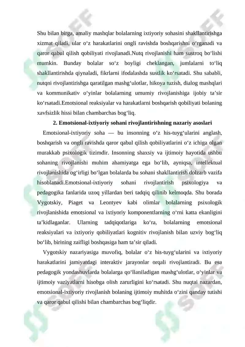 Intellektual rivojlanishida og‘irishi bo‘lgan bolalarda emotsional-ixtiyoriy sohaning rivoji 8