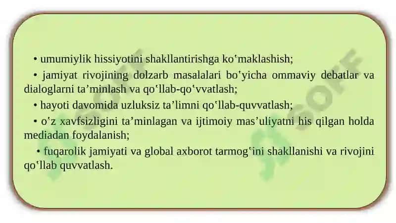 Yangiliklarguruhi(Usenet). Internet-radio,televidenie(IPTV)vatelefon(IP). 8