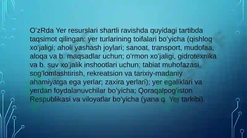 Markaziy Osiyo Dayer Resurslari va Ularidan Samarali Foydalanish 8