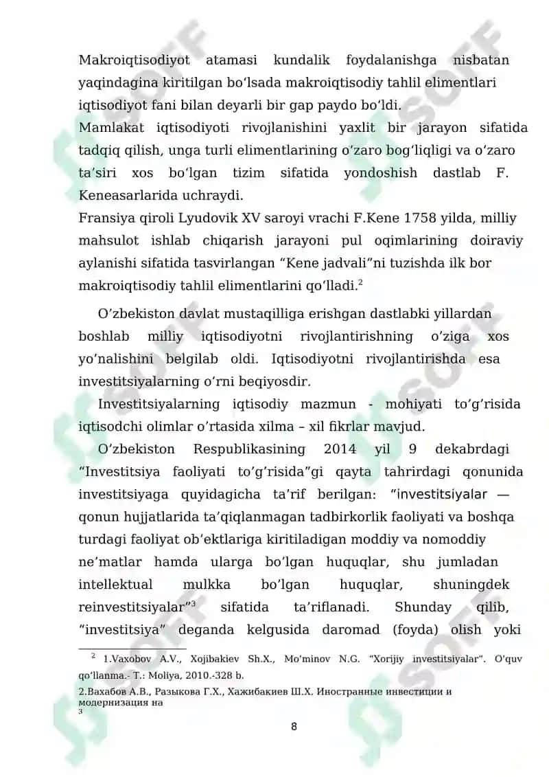 Asosiy makroiqtisodiy modellarning qiyosiy tahlili 8