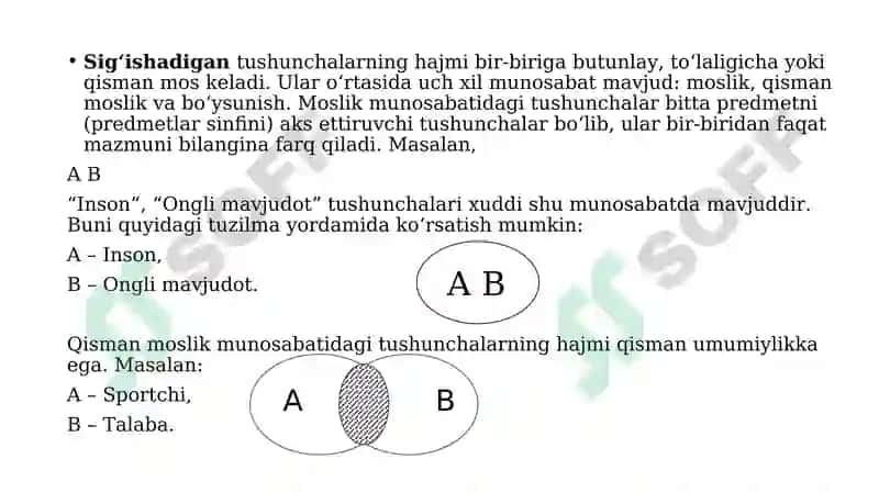 Tafakkur shakllari: tushuncha, hukm va xulosa 8