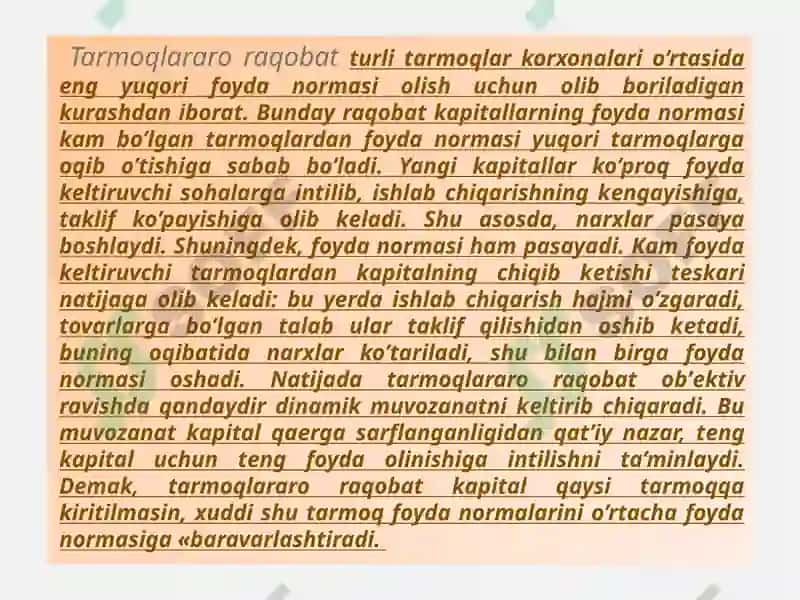 RAQOBATNING MOHIYATI VA SHAKLLARI 8
