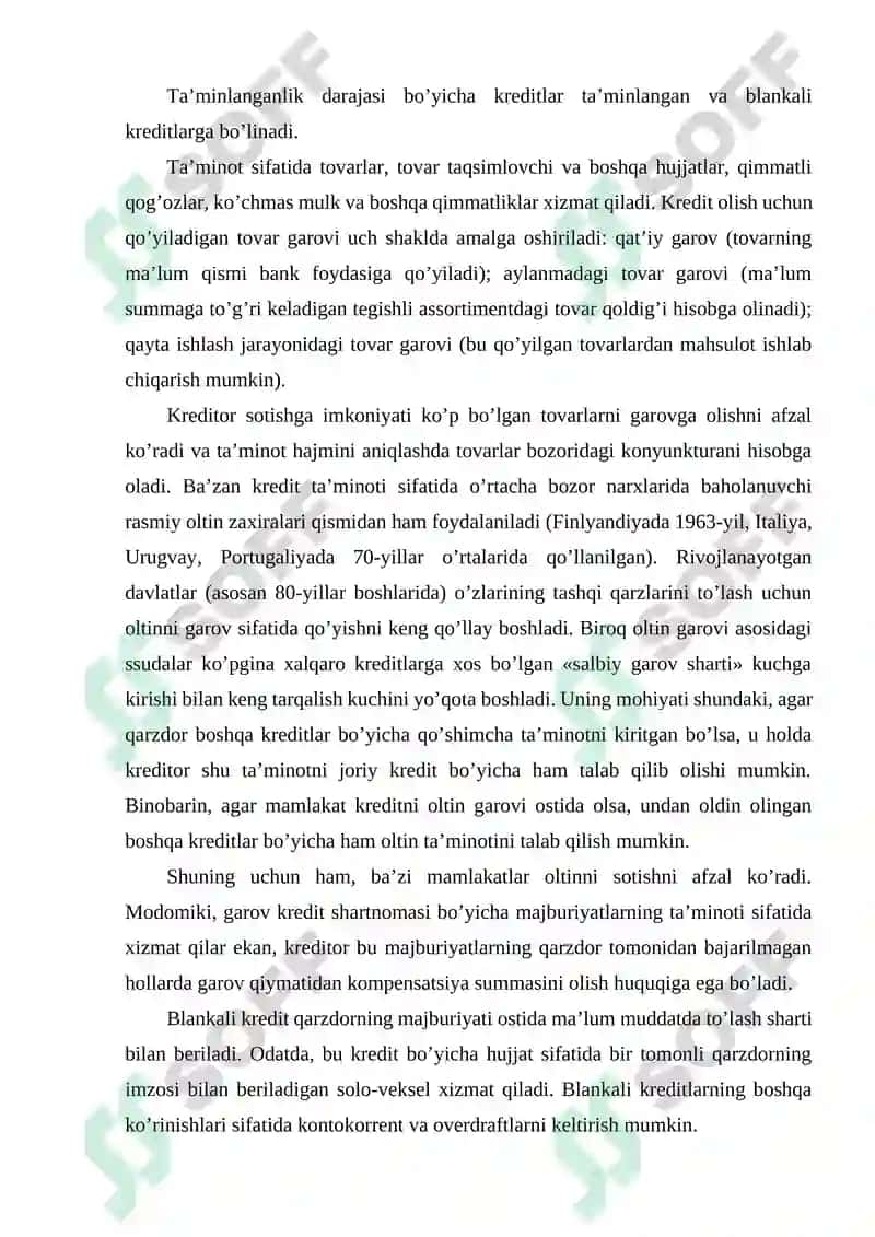 Xalqaro kredit va unga taʼsir qiluvchi omillar 8