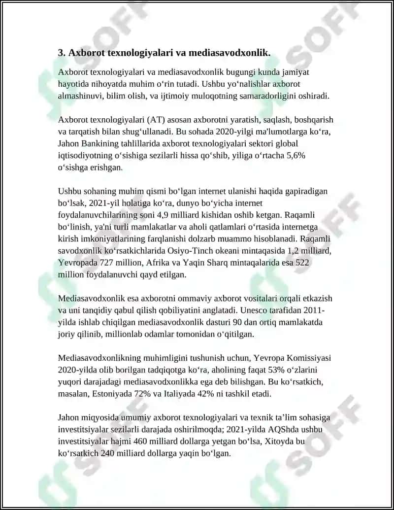 TA'LIMNI AXBOROTLASHTIRISH SHAROITIDA TALABALARDA MEDIASAVODXONLIKNI RIVOJLANTIRISH 8