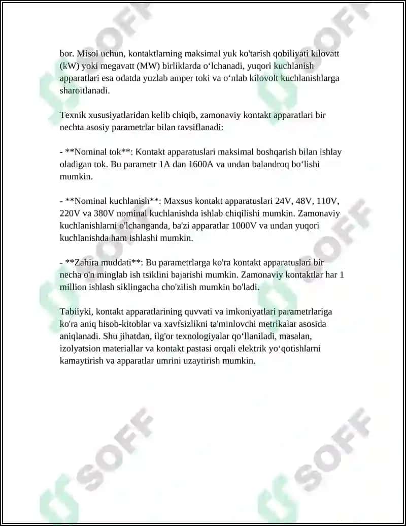 TABIIY OLTINGUGURTDAN SULFAT KISLOTA ISHLAB CHIQARISHNI O'CHOQ BO'LIMINING ( KONTAKT APPARATI, ABSORBER) HISOBINI BILAN LOYIHASI 8