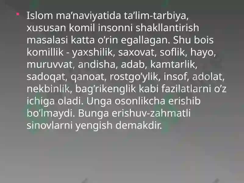 DINIY-MADANIY AN’ANALARNING AHAMIYATI 8