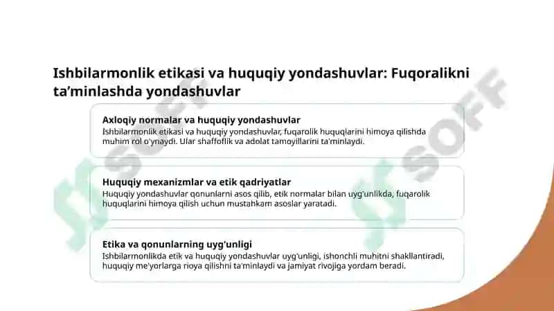 Fuqoralik huquqini amalga oshirish jarayonda ahloq normalari va ishbilarmonlik etikasi qoydalari 8