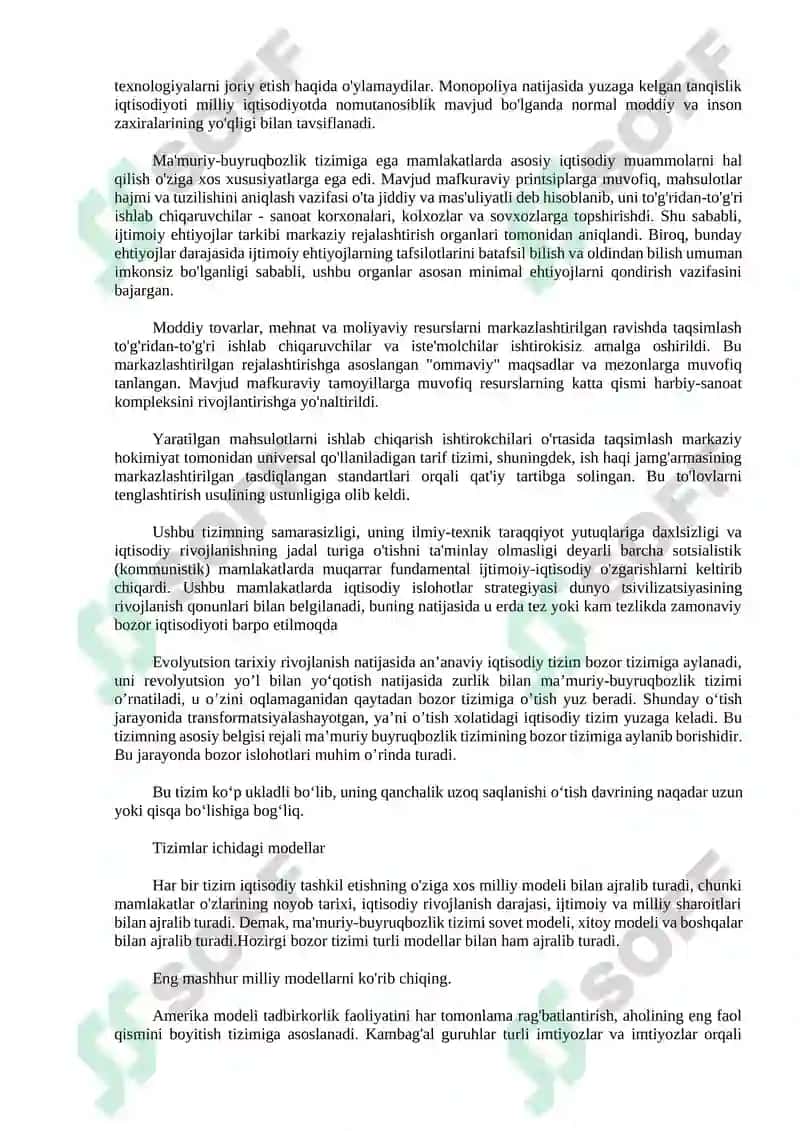 Ijtimoiy-iqtisodiy tizimlar va ularning modellari 8