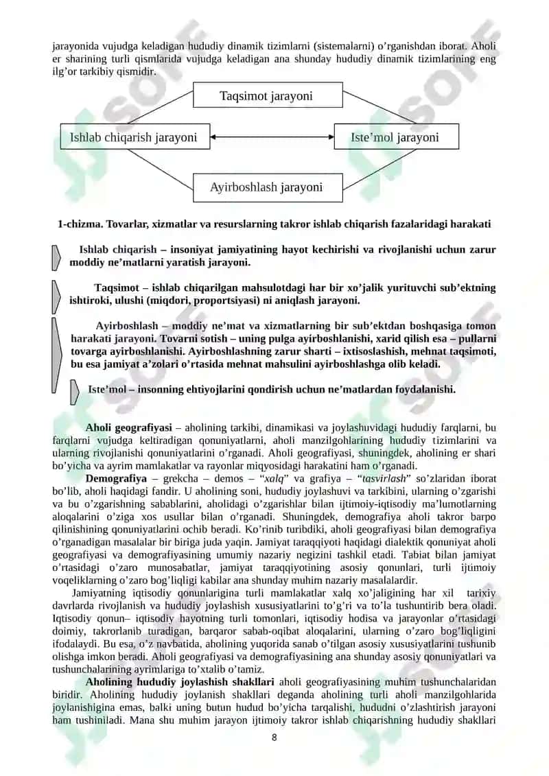 Aholi va iqtisodiy geografiya asoslari (1-qism) ma’ruza matni 8