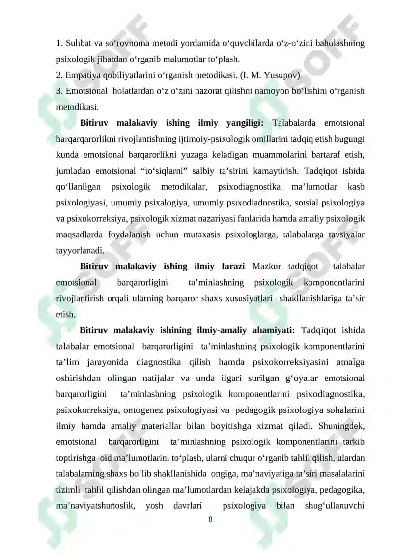 TALABALARDA EMOTSIONAL BARQARORLIKNI RIVOJLANTIRISHNING PSIXOLOGIK MEXANIZMLARI 8