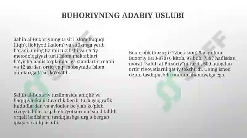 Sahih al-Buxoriy 8