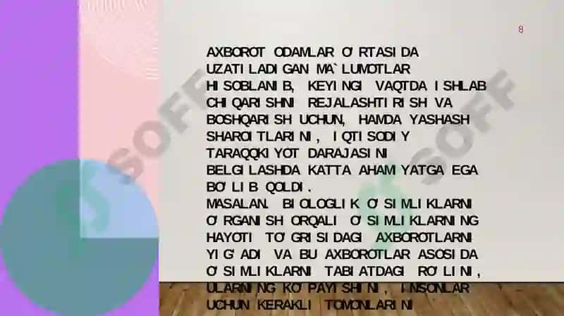 Axborot va ularning turlari 8