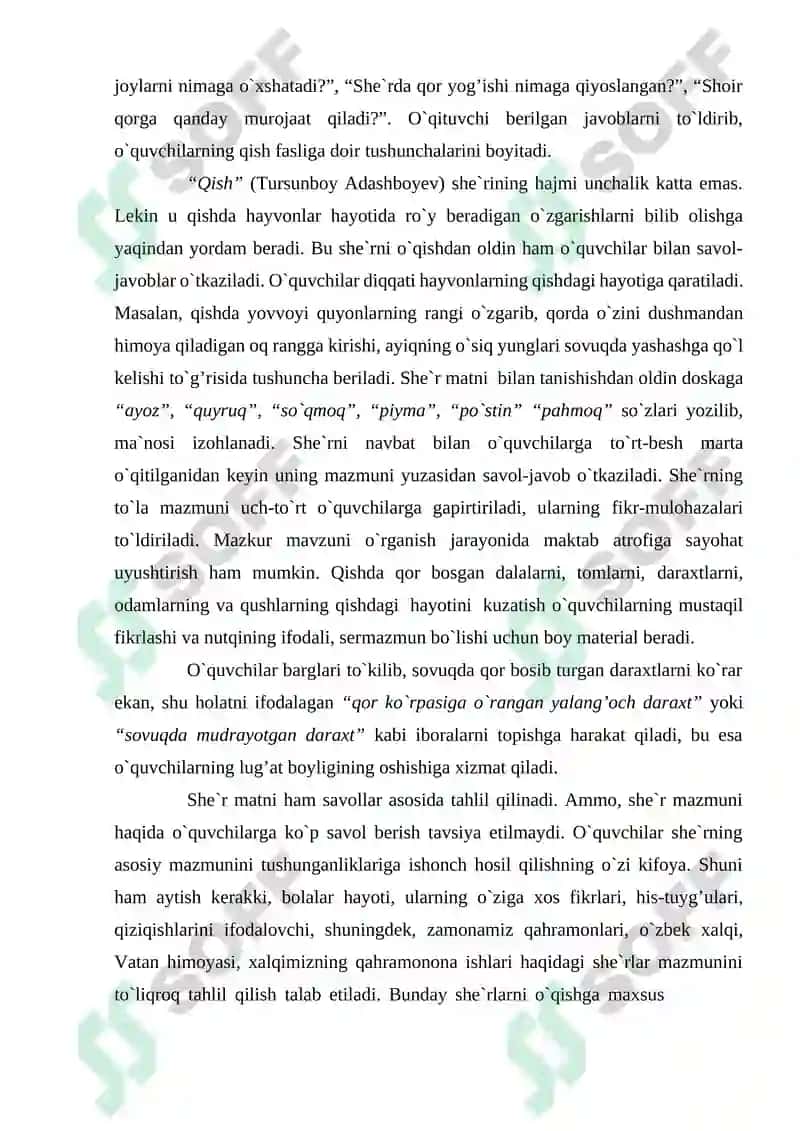 Sifat so'z turkumini o'rganish jarayonida o'quvchilar nutqini o'stirish 8
