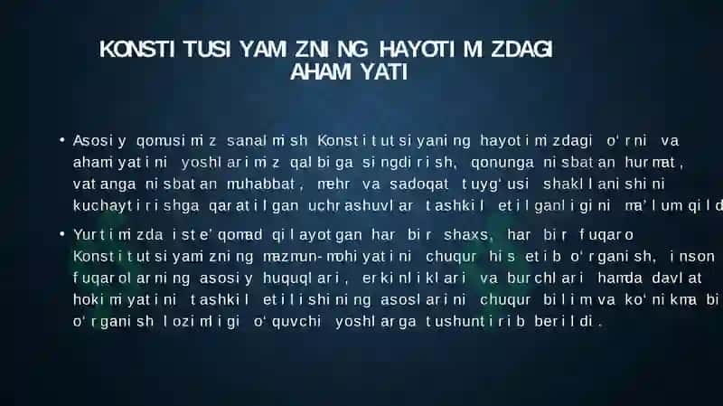 O‘zbekiston Respublikasi Konstitutsiyaning qabul qilinishi va uning tarixiy ahamiyati 8
