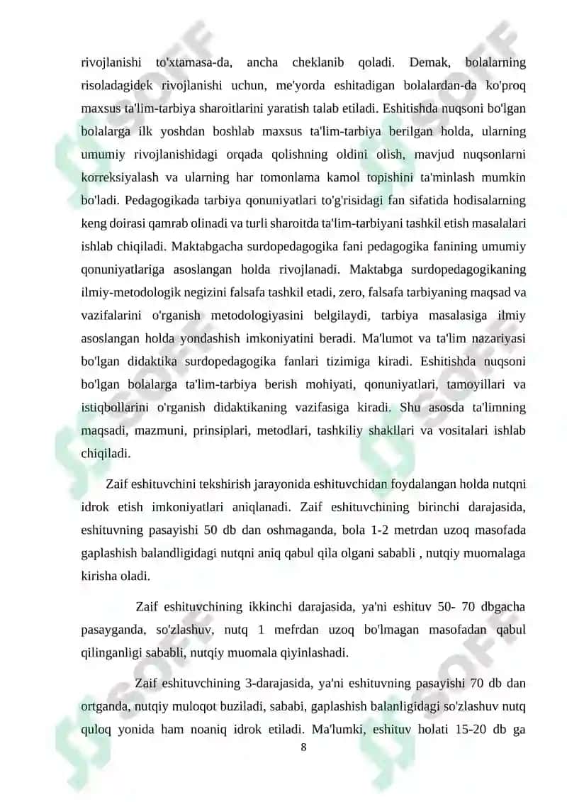 Eshitishida nuqsoni bolgan maktabgacha tarbiya yoshidagi bolalarga sog'lomlashtiruvchi elementlardan foydalanish texnologiyasi 8