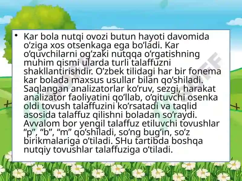 Maktabgacha yoshdagi zaif eshituvchi bolalarni og‘zakiniutqqao‘rgatish 8