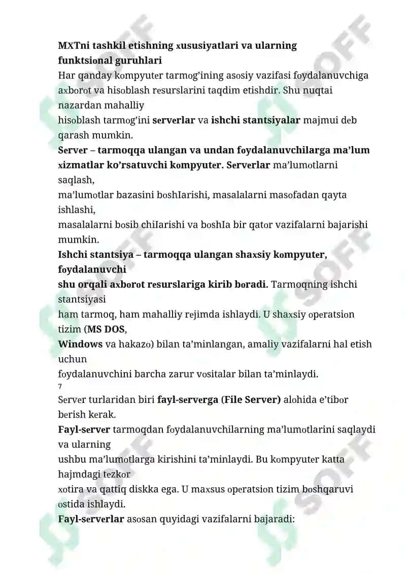 Kompyuter tarmoqlari, global tarmoqlar 8