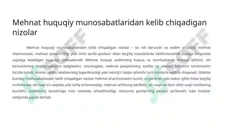 Mehnat jamoasidagi nizolar: kelib chiqish sabablari va hal qilish usullari 8