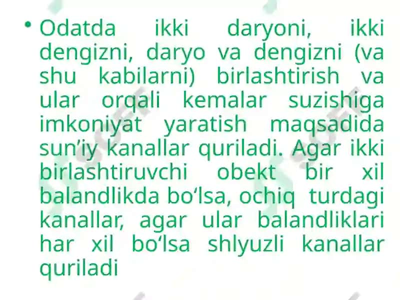 DАRYO TRАNSPORTINING TEXNIK-IQTISODIY TАVSIFI VА RIVOJLАNISHMUАMMOLАRI 8