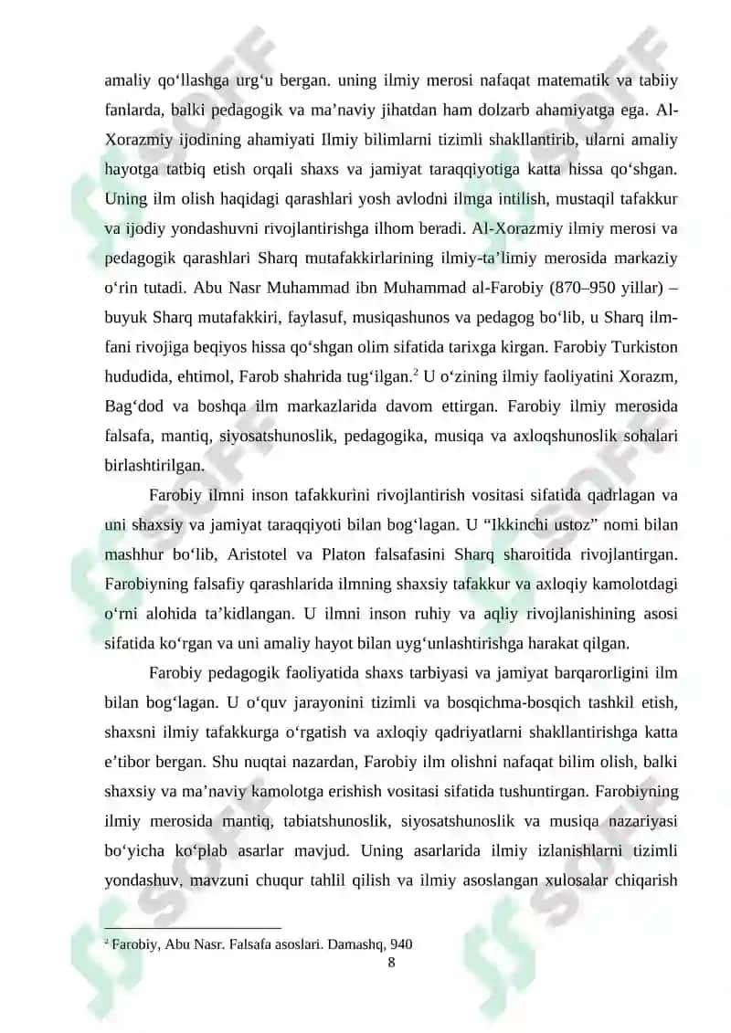 Al-Xorazmiy, Farobiy, Ibn Sinolarning ilm olishning ahamiyati haqidagi hikmatlari 8