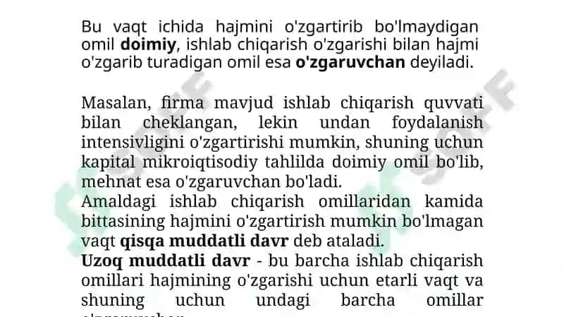 Ishlab chiqarish xarajatlari 8