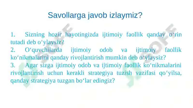 Ijtimoiy Faollik 8