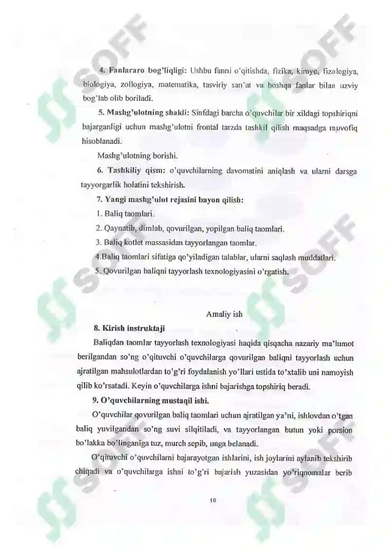Baliq taomlarini tayyorlash 8